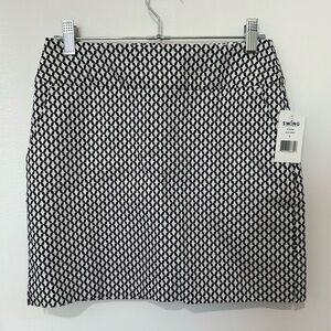 Swing Control NWT Black/White Geometric Print Golf Skort